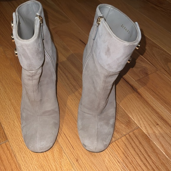 Gucci grey suede Vernice block heel ankle boots size 36 (6 US) - Picture 3 of 11
